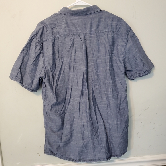 Vans Off the Wall Button Down Shirt Short Sleeve Sz XL Blue - Picture 4 of 7
